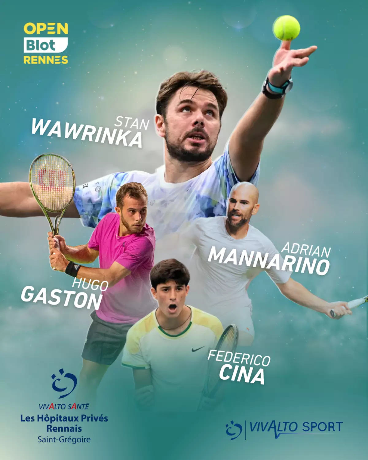 Stanislas Wawrinka, Adrian Mannarino et Hugo Gaston dans le tableau final de la 19e édition, l’Open Blot Rennes continue d’écrire sa légende